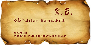 Küchler Bernadett névjegykártya